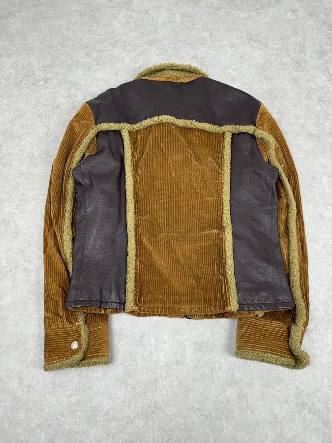 Dolce & Gabbana AW2005 Dolce & Gabbana Beige Velvet & Brown Shearling Leather Hybrid Jacket Size US M / EU 48-50 / 2 - 4 Thumbnail