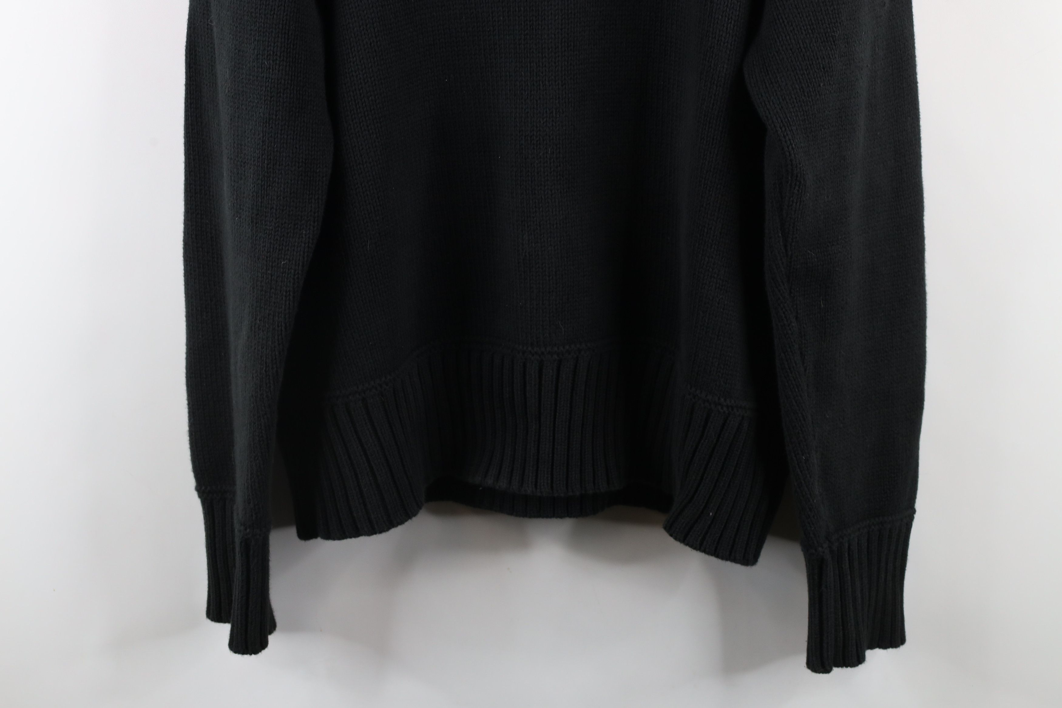 Ralph Lauren × Vintage Vintage 90s Ralph Lauren Heavyweight Shawl Sweater Black Size US XL / EU 56 / 4 - 3 Thumbnail