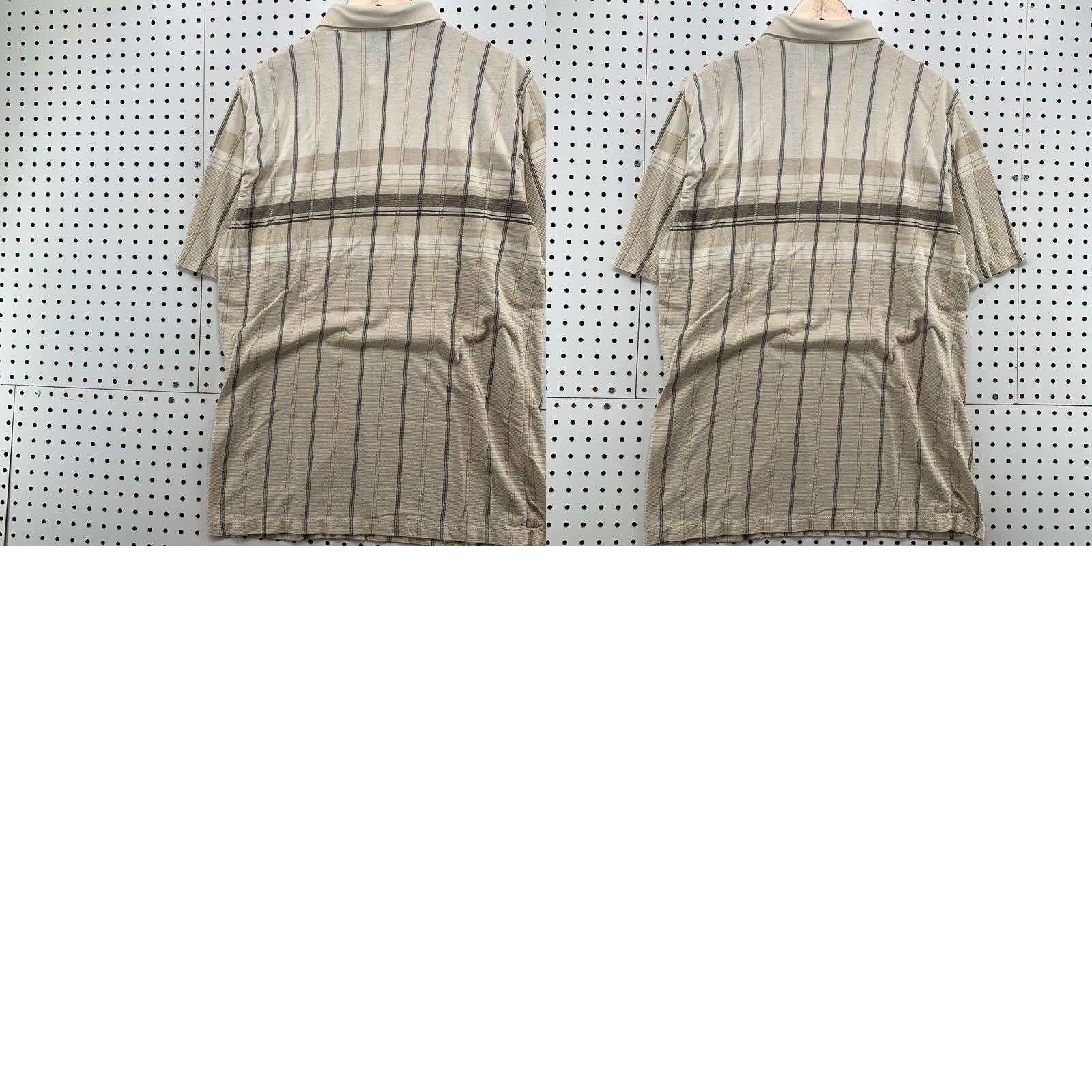 Vintage VINTAGE Palmland Club Shirt Mens Large Brown Beige Striped Polo Shirt Size US L / EU 52-54 / 3 - 10 Thumbnail