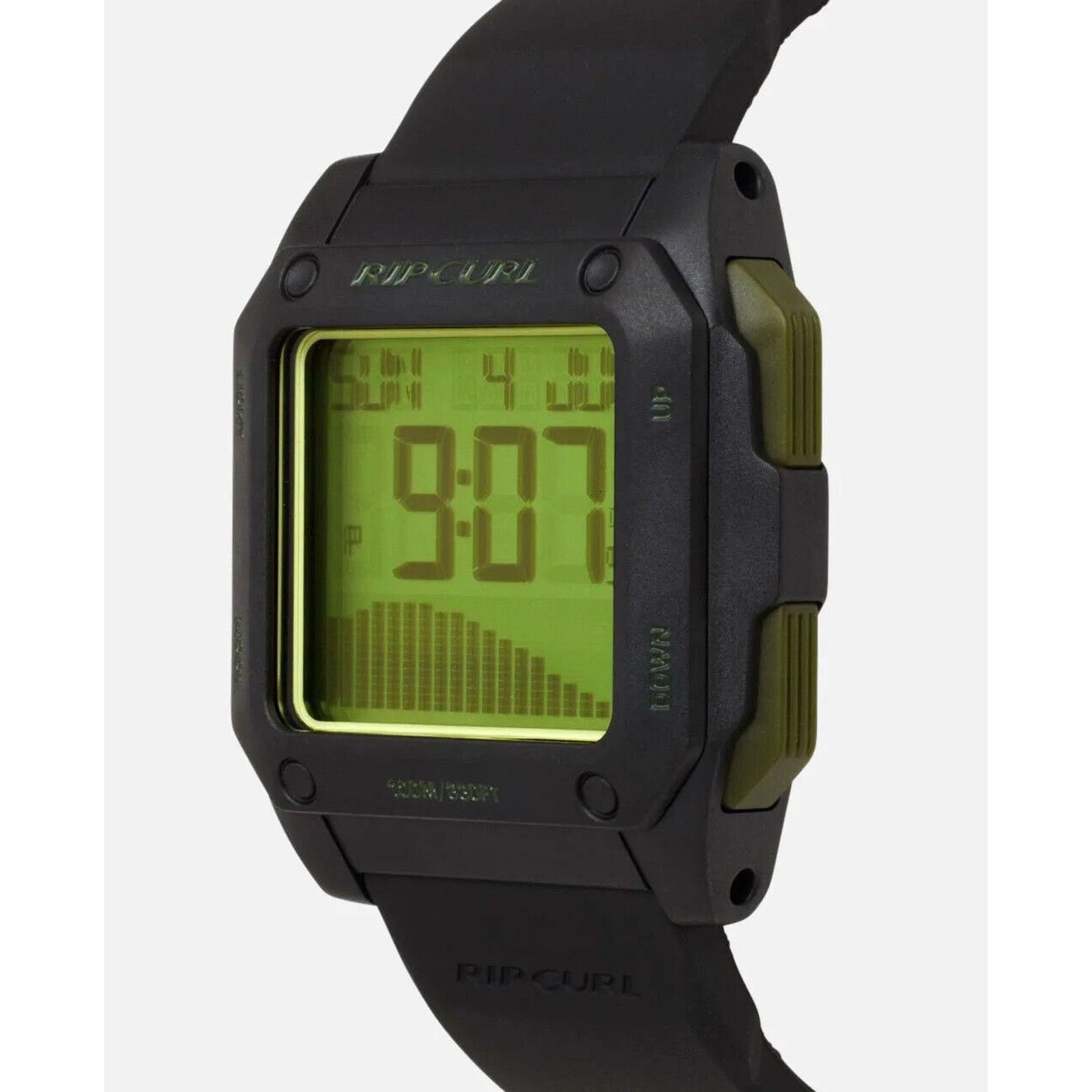 Rip Curl Rip Curl Mens Odyssey Surf Tide Digital Watch in Black/Olive Size ONE SIZE - 2 Thumbnail