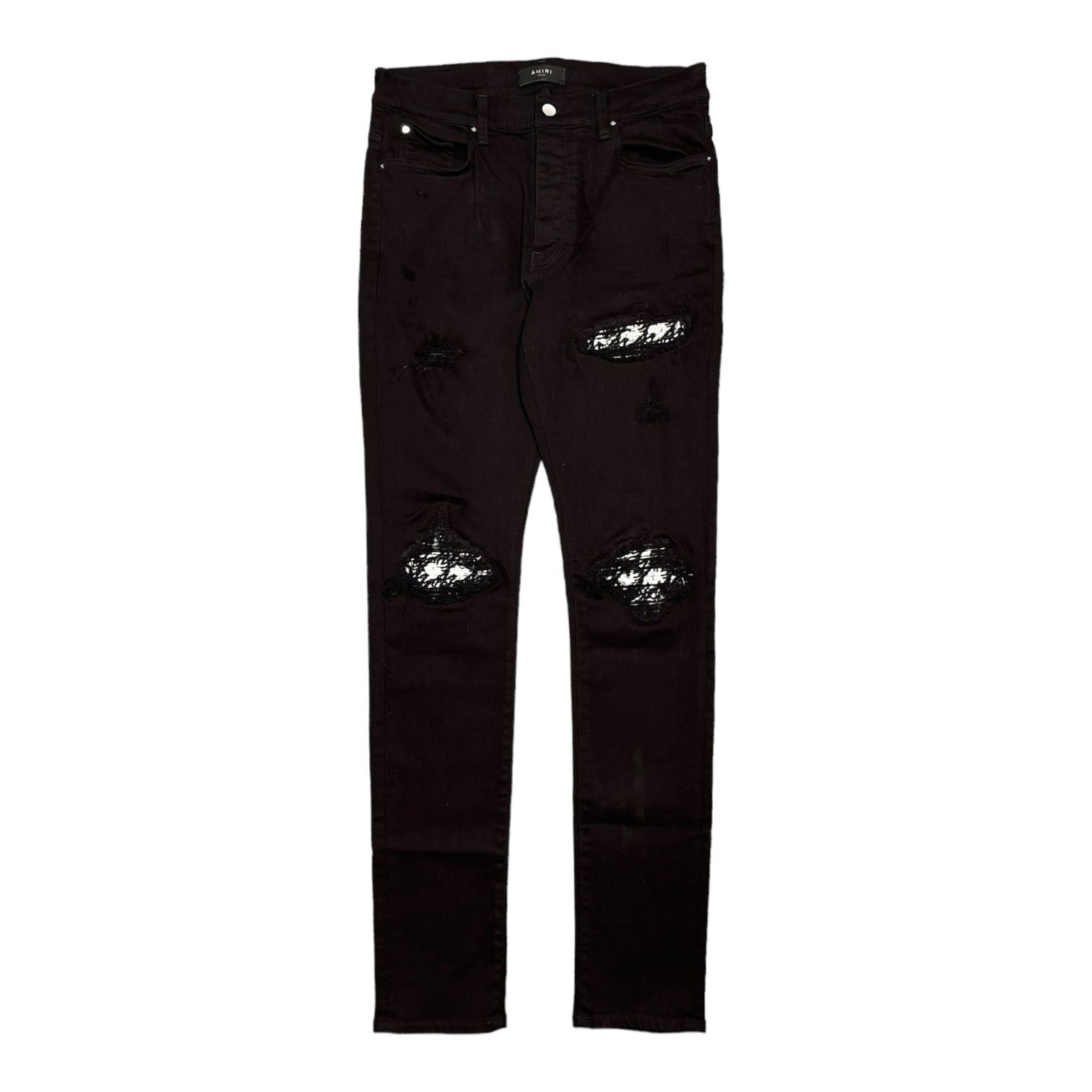 Amiri Amiri MX1 Boucle Patch Jeans Aged Black Size US 30 / EU 46 - 1 Thumbnail