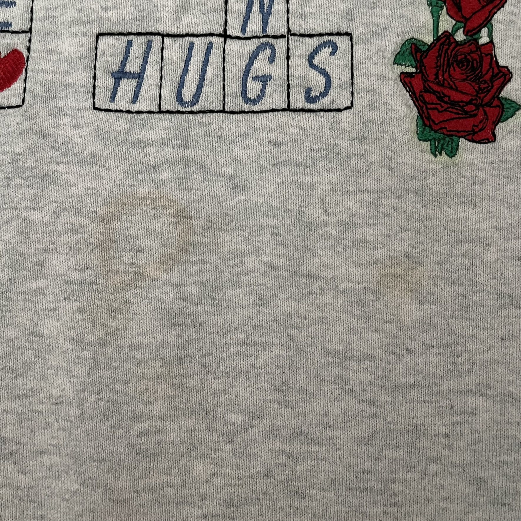 Fruit Of The Loom Vintage 90s Mother's Day Floral Roses Crossword Crewneck Size L / US 10 / IT 46 - 3 Thumbnail