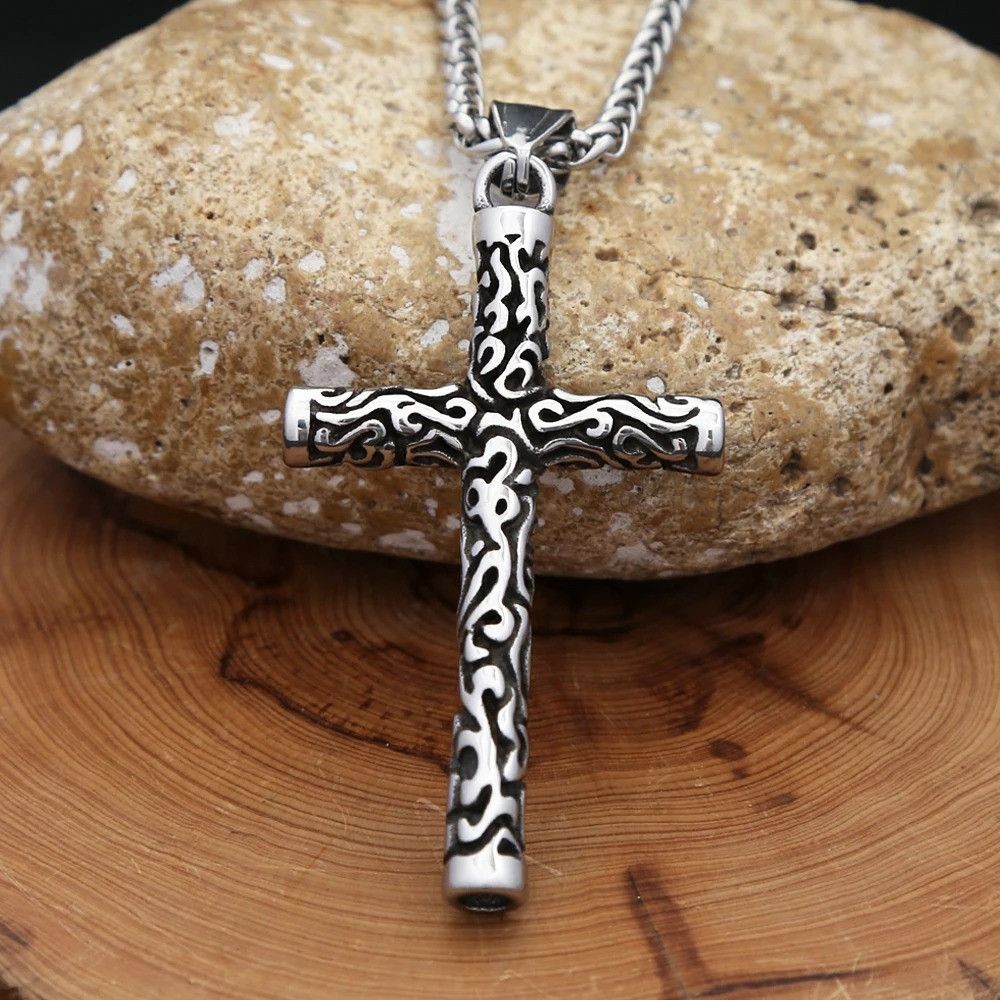 Other Vintage Engraving Cross Necklace Size ONE SIZE - 6 Thumbnail