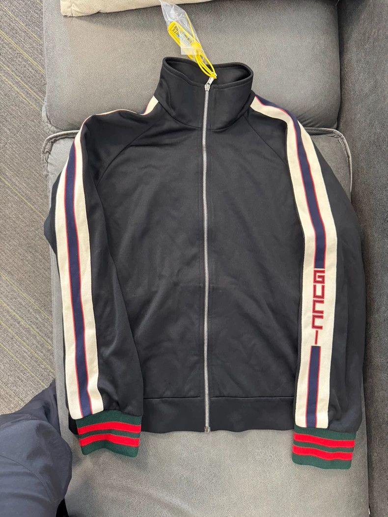 Gucci Gucci Striped zipper classic school uniform jacket Size US L / EU 52-54 / 3 - 1 Thumbnail