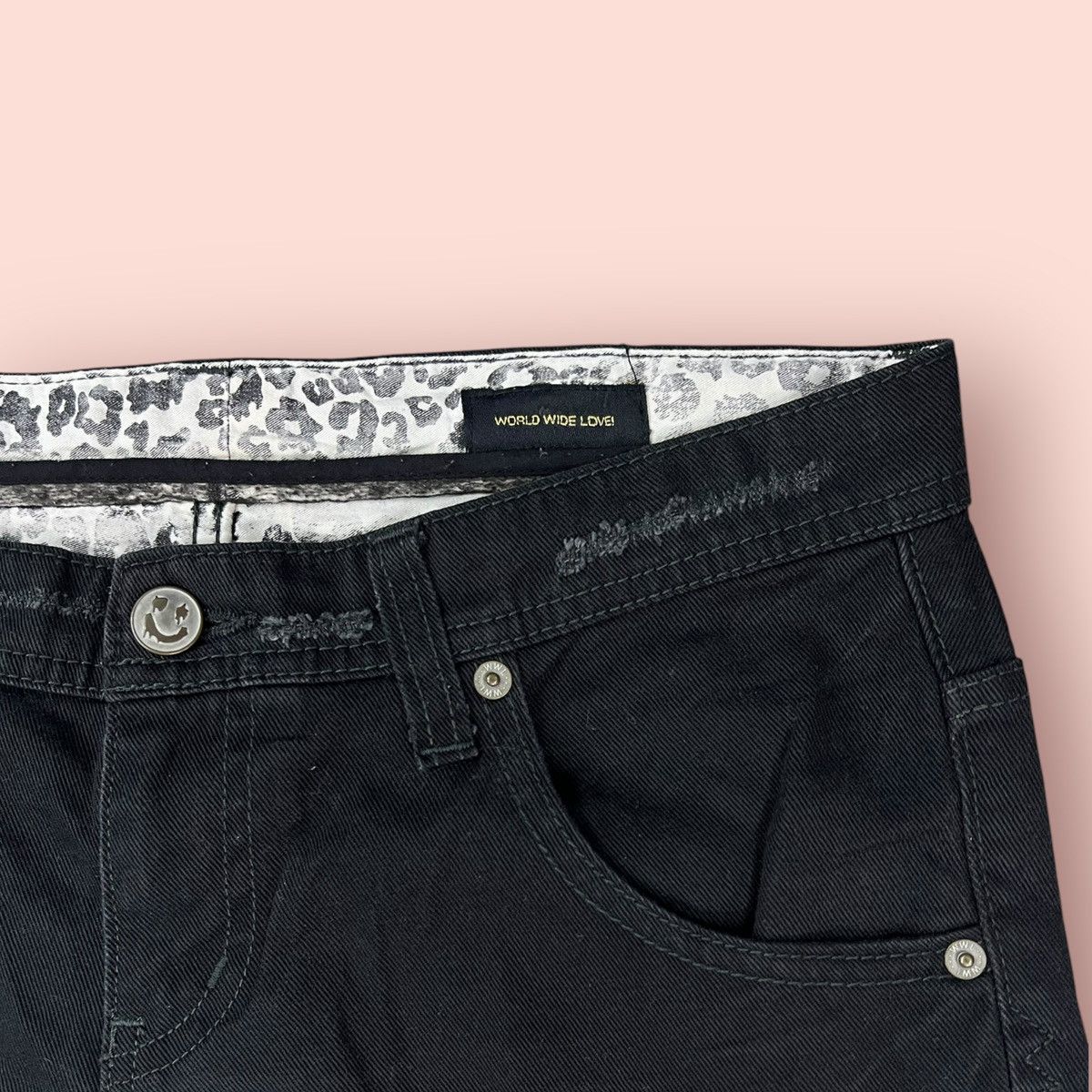 Hysteric Glamour × If Six Was Nine × Japanese Brand VINTAGE WWL DISTRESSED STUDDED BLACK JEANS JAPAN Size 30" / US 8 / IT 44 - 18 Thumbnail