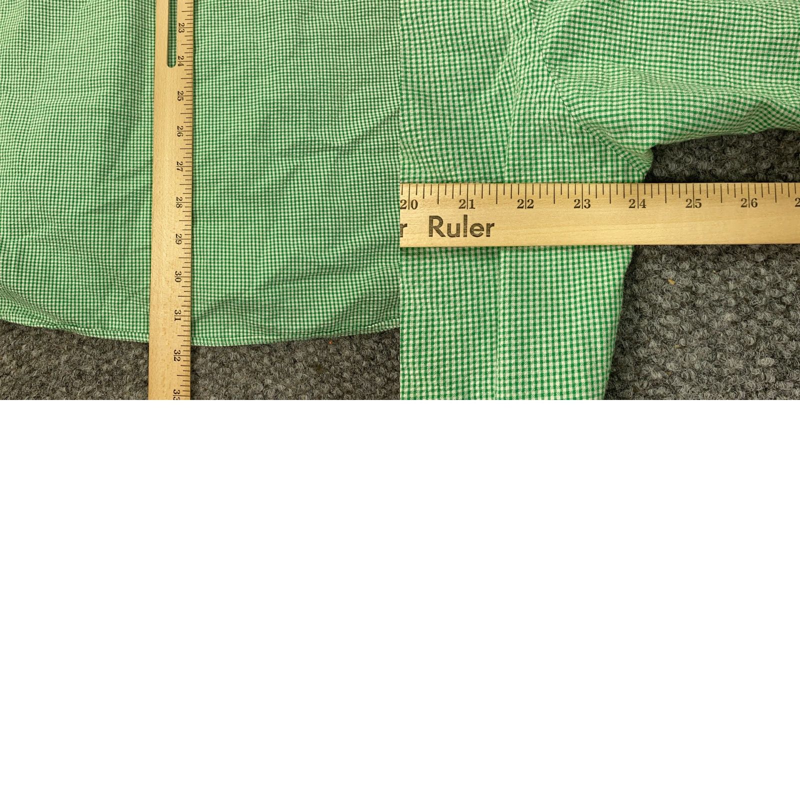 Ralph Lauren VINTAGE Ralph Lauren Shirt Mens Large Green Check Gingham Polo Pony Retro 90s, Button-Up, Short Sleeve, Cotton, Casual Wear, Preppy Mens L Size US L / EU 52-54 / 3 - 8 Thumbnail
