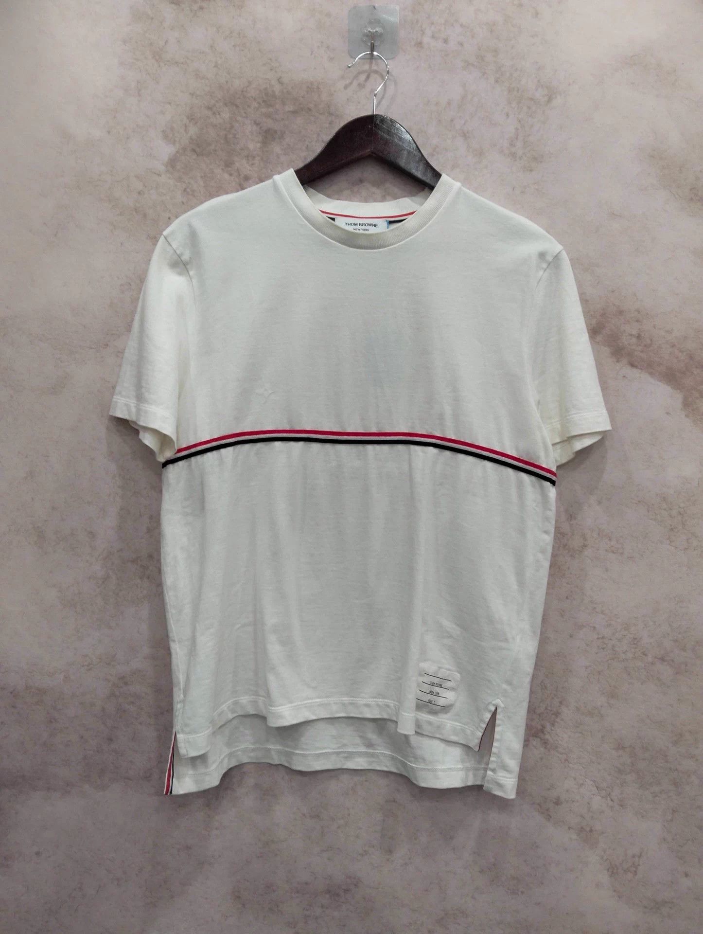 Thom Browne THOM BROWNE Striped Crewneck Short-Sleeve T-Shirt Size 2 Size US M / EU 48-50 / 2 - 1 Thumbnail