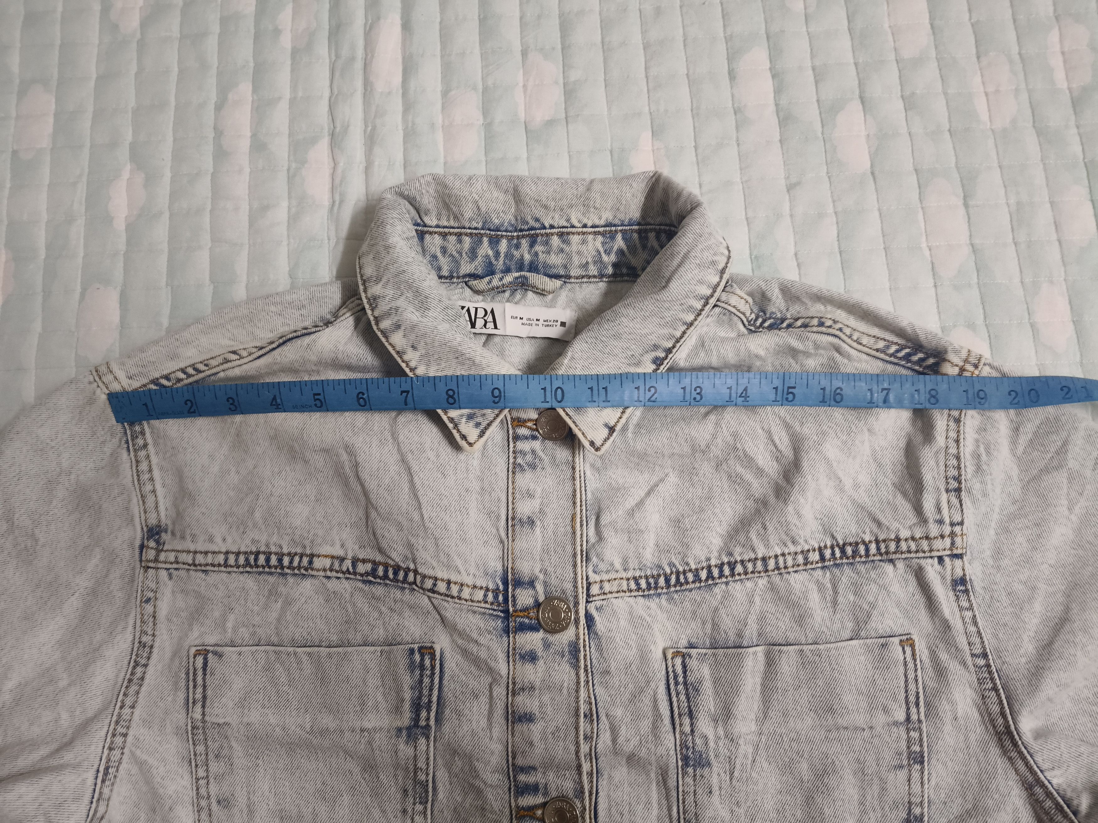 Zara Zara Cropped Denim Jacket Size M / US 6-8 / IT 42-44 - 15 Thumbnail
