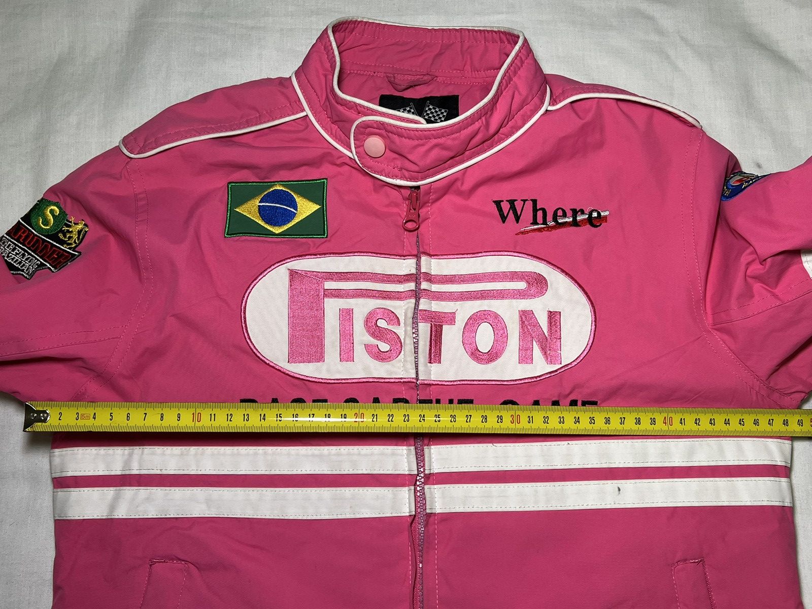 Vintage Vintage racing F1 Fiston Brasil nylon jacket NASCAR Size US XXS / EU 40 - 8 Thumbnail