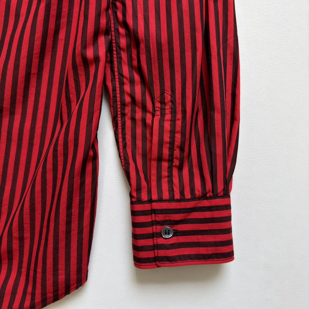 Comme des Garcons Over Dyed Red/Black Striped Shirt Size US S / EU 44-46 / 1 - 17 Thumbnail