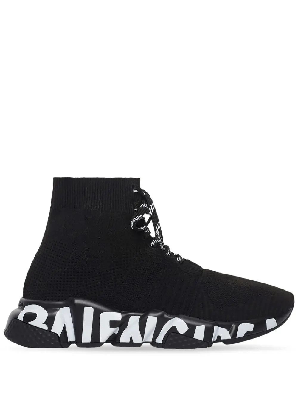 Balenciaga o1in1g0924 Speed Lace-Up Graffiti Sneaker in Black Size US 4 / IT 34 - 1 Thumbnail