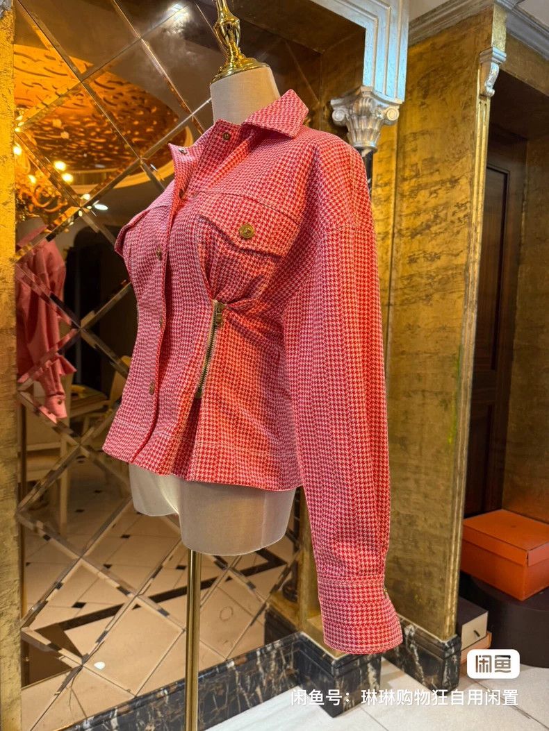 Versace Versace Houndstooth three-dimensional bust, double zipper, Size M / US 6-8 / IT 42-44 - 5 Thumbnail