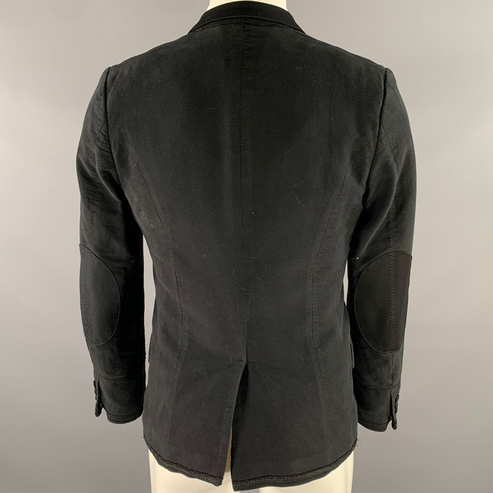 Junya Watanabe JUNYA WATANABE Black Cotton Wool Shawl Collar Sport Coat Size 38R - 4 Thumbnail