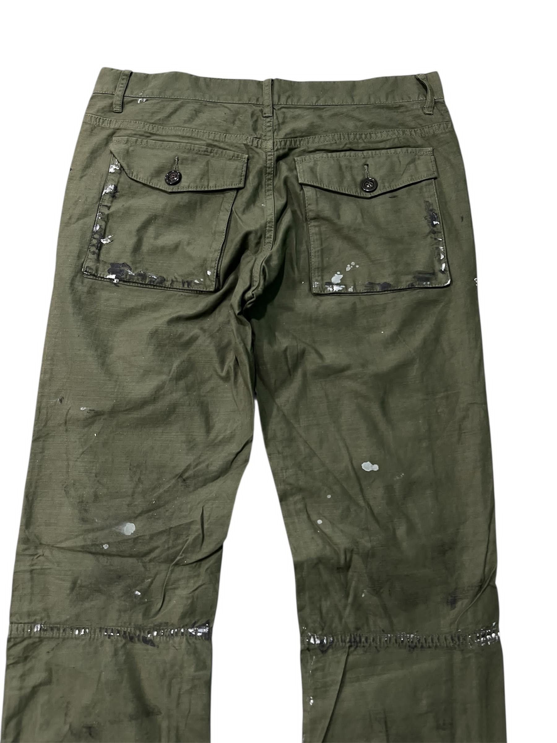291295=Homme 291295=Homme Double knee Painted Fatigue Pants Size US 31 - 5 Thumbnail
