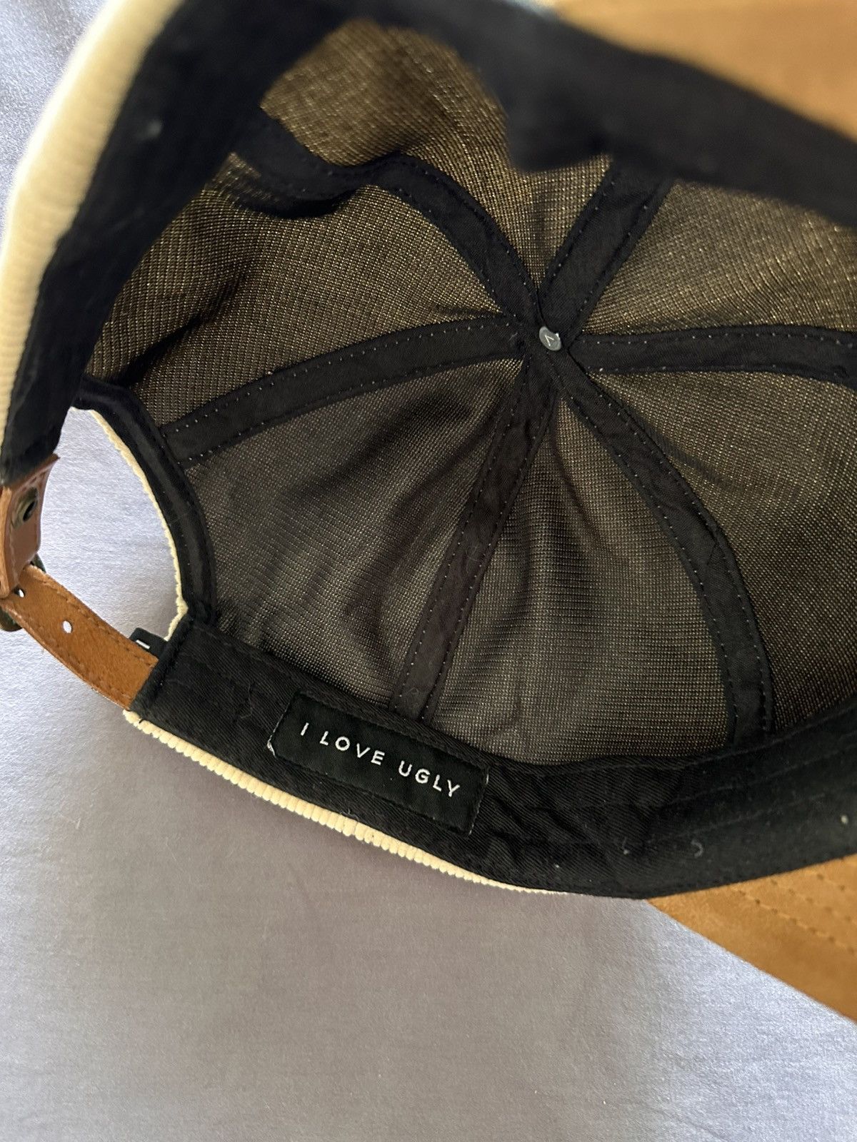 I Love Ugly U Porter Cap Tan Suede Size ONE SIZE - 7 Thumbnail