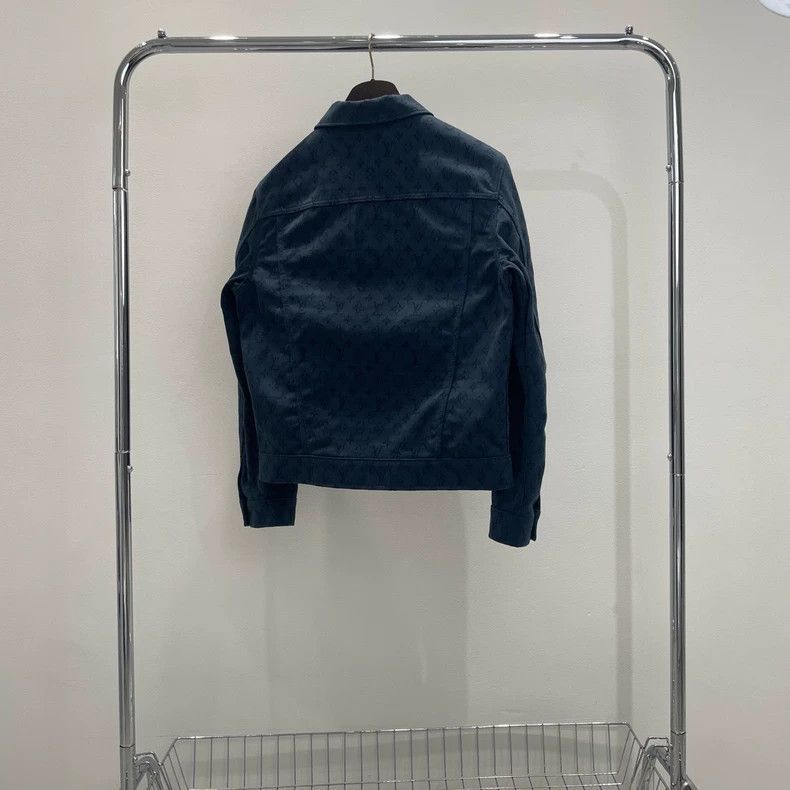 Louis Vuitton Louis Vuitton Blue denim jacket with full logo jacket 2501- Size US S / EU 44-46 / 1 - 2 Thumbnail