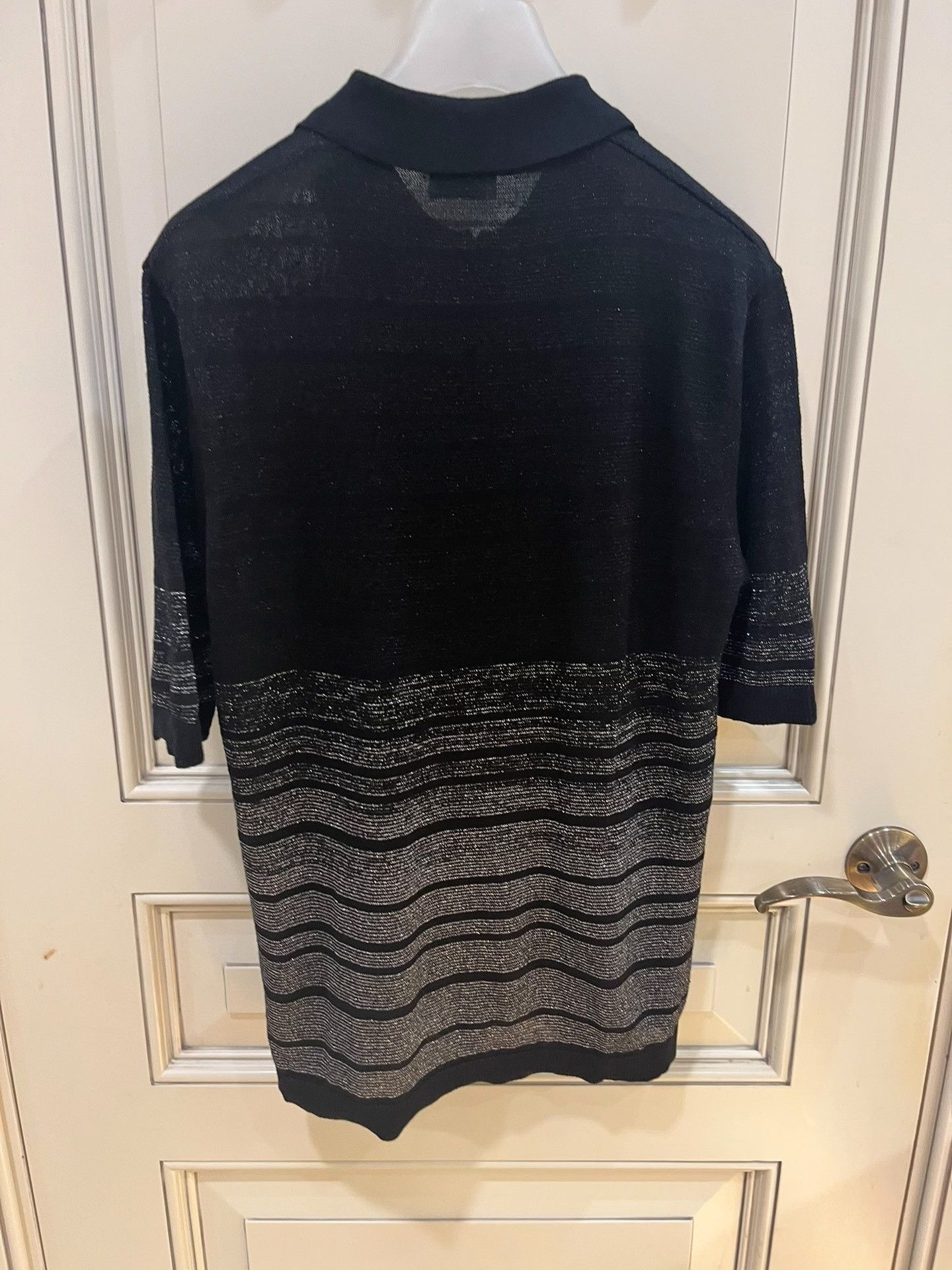 Saint Laurent Paris Saint Laurent SLP Silver Stripe Polo Size US M / EU 48-50 / 2 - 7 Thumbnail