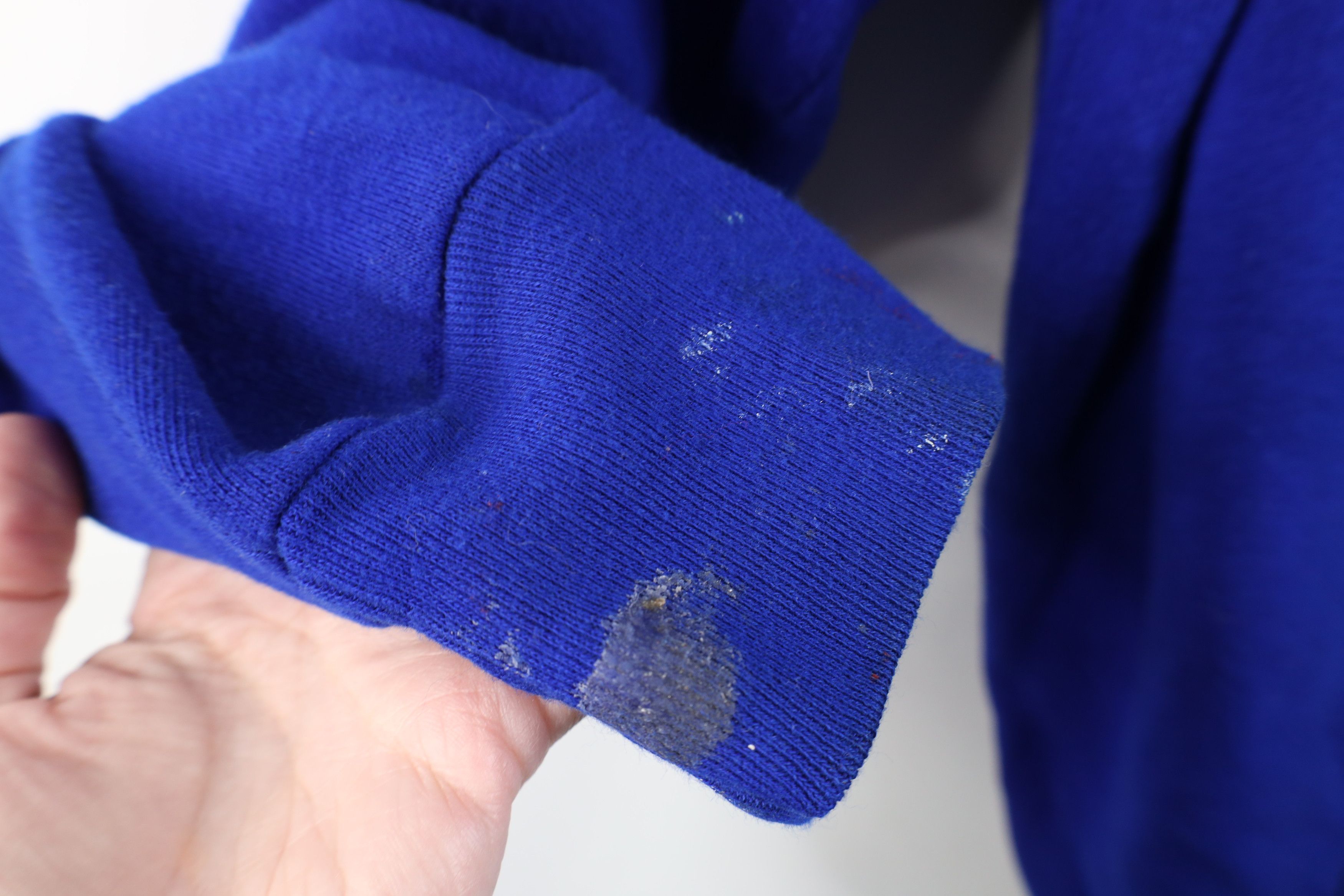 Vintage Vintage 70s Streetwear Blank Full Zip Hoodie Sweatshirt Blue Size US XL / EU 56 / 4 - 9 Thumbnail