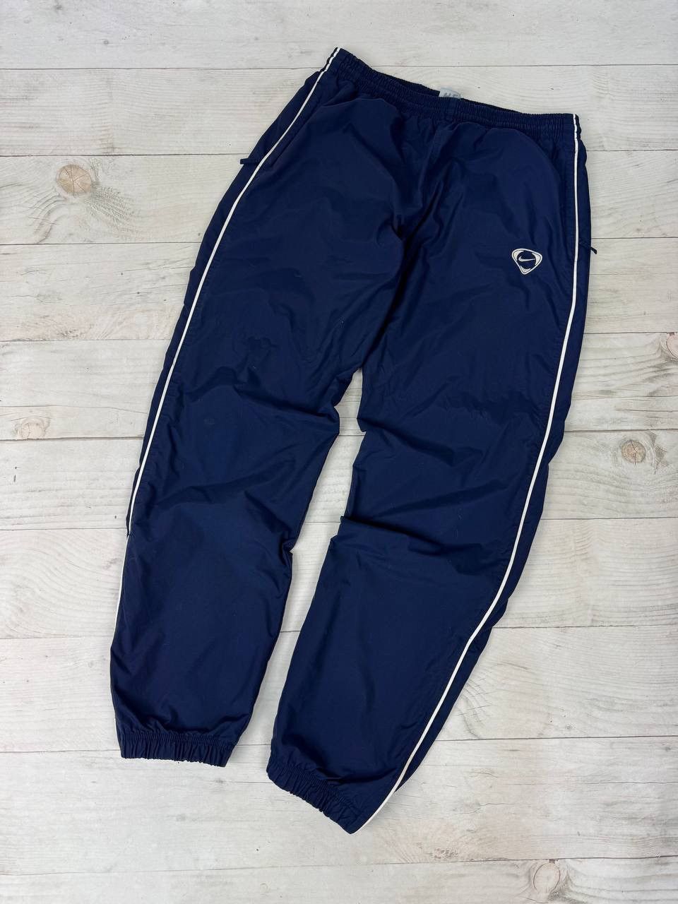 Vintage Nike Track Pants Nylon 00s Swoosh Striped Y2K