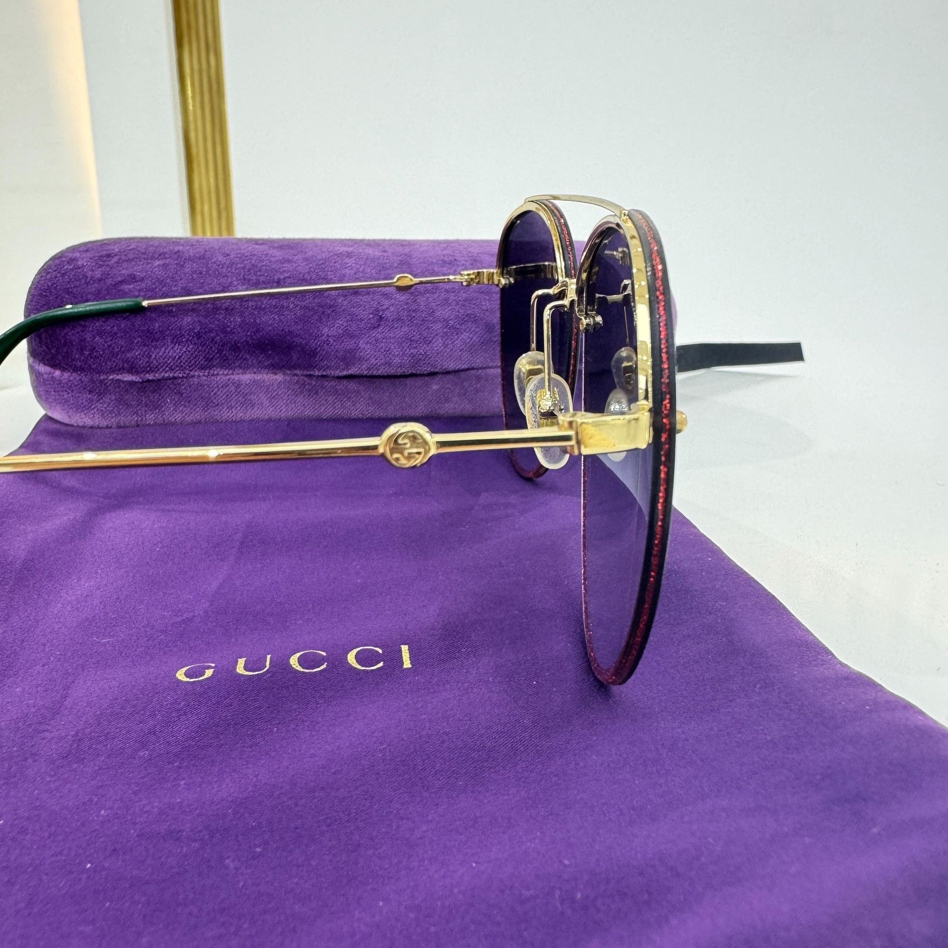 Gucci Gucci Gucci pilot little bee red and green legs Ni Ni same Size ONE SIZE - 4 Thumbnail