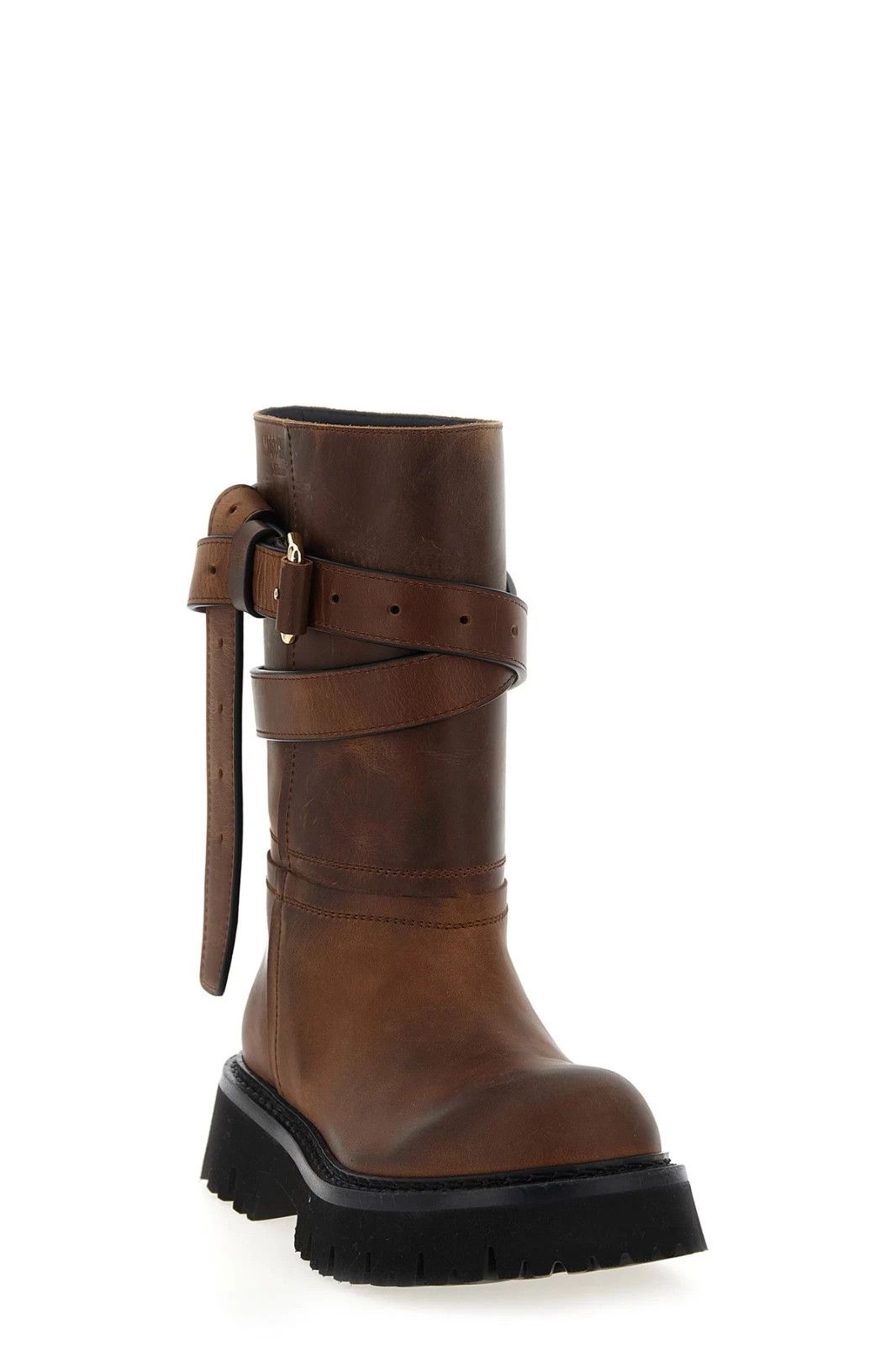 Moschino MOSCHINO Brick Brown Leather Boots New & Authentic Size US 7 / IT 37 - 2 Thumbnail