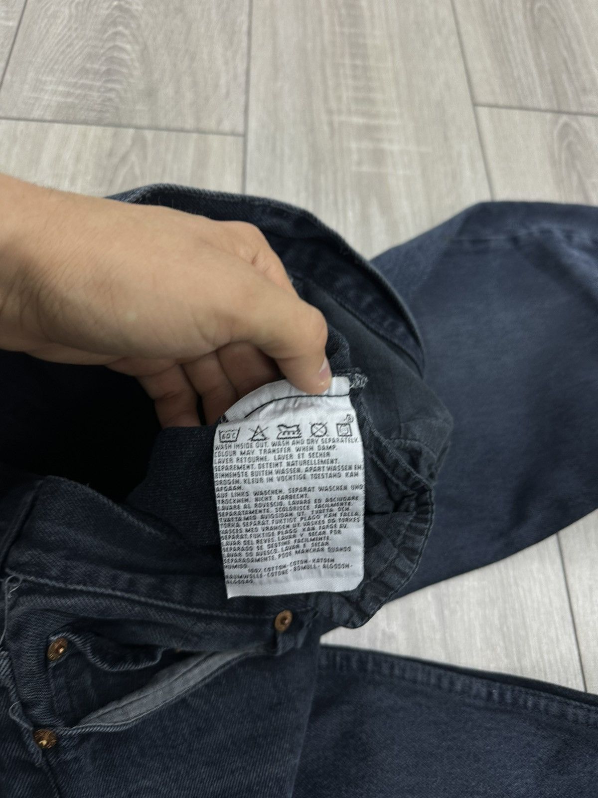Levi's Levis 501 Black Faded Vintage Made in USA Jeans Size US 34 / EU 50 - 6 Thumbnail