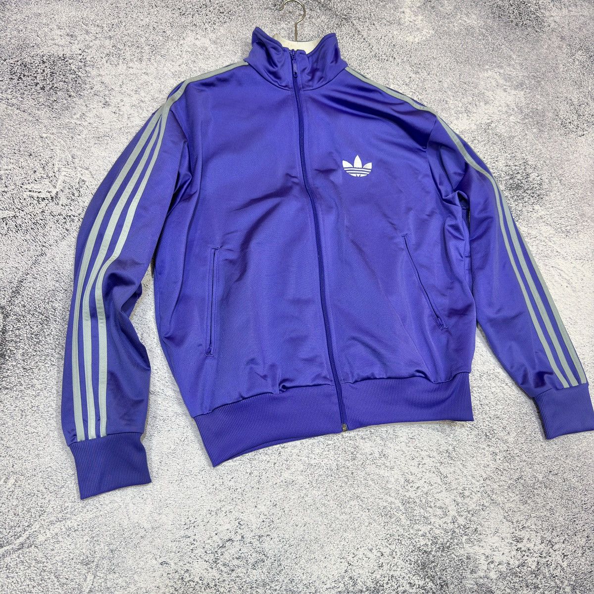 Adidas × Vintage Adidas Track Top Zip Purple L size Size US L / EU 52-54 / 3 - 2 Thumbnail