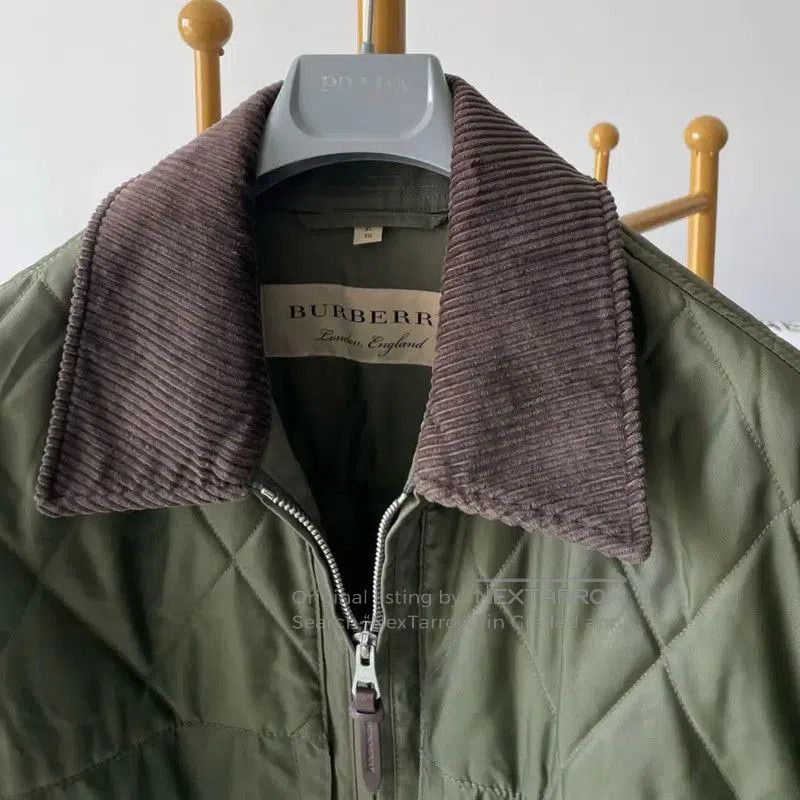 Burberry Men's XL Green Cotton Jacket.