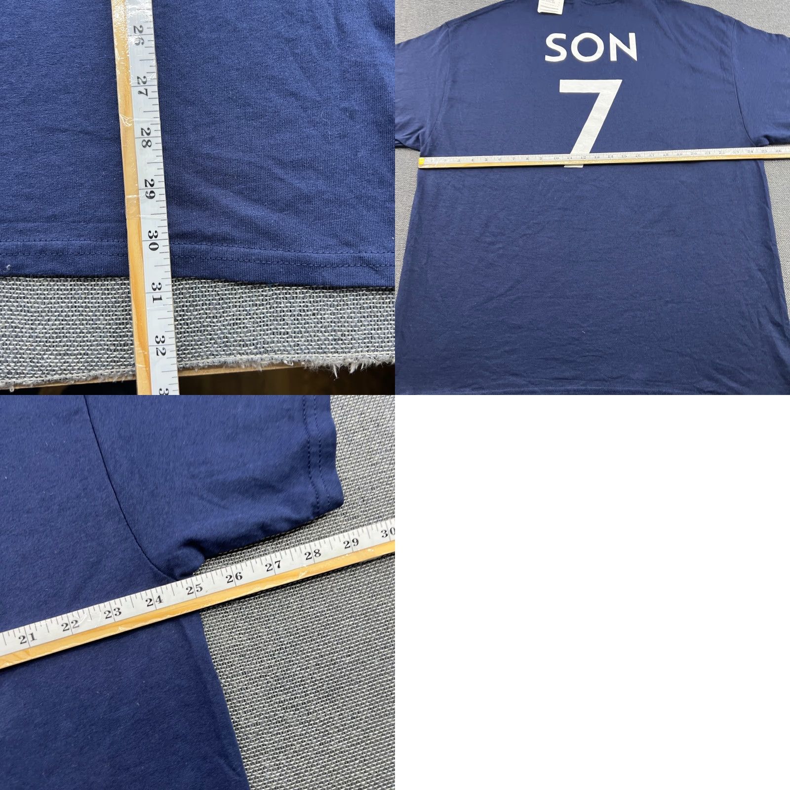 Vintage Tottenham Hotspurs Mens Shirt 2XL Blue Son #7 Official Product Navy T-Shirt Short Sleeve Cotton Moisture Wicking Mens Size US XXL / EU 58 / 5 - 9 Thumbnail