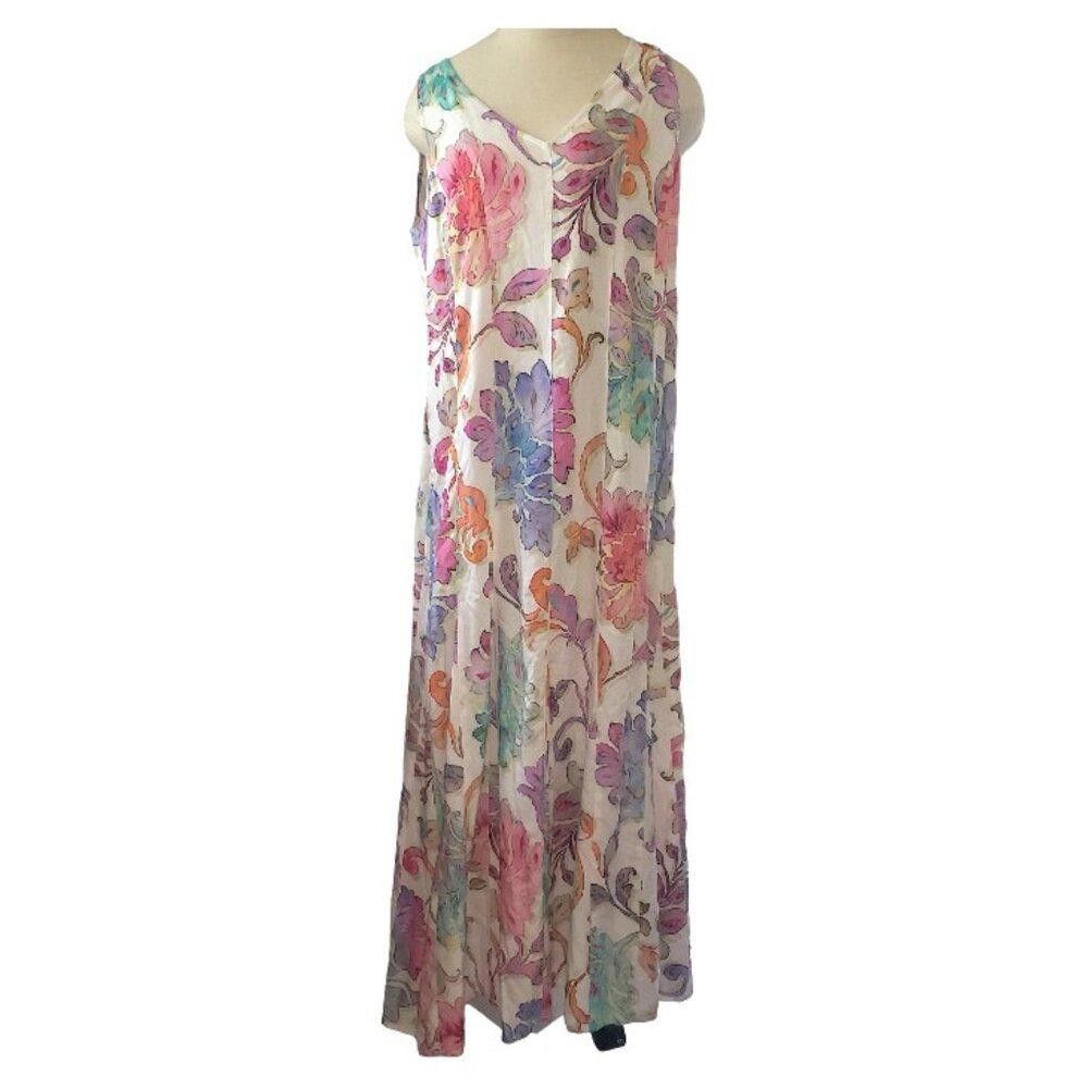 Designer CT1567 Soft Surroundings Flourish Maxi Dress M Size M / US 6-8 / IT 42-44 - 1 Thumbnail