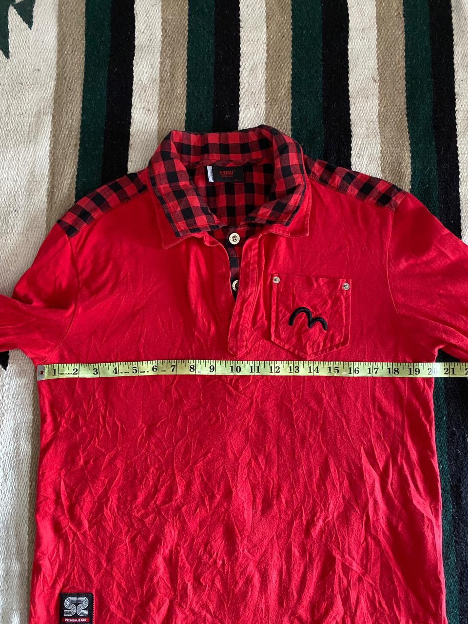 Japanese Brand Vintage Evisu Genes Big Logo Embroidered Mock Layered Shirt Size US L / EU 52-54 / 3 - 17 Thumbnail
