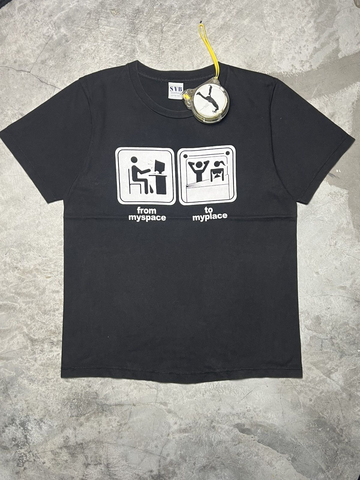 Band Tees Vintage "From MySpace To My Place" Y2K Graphic Tee Size US M / EU 48-50 / 2 - 1 Thumbnail