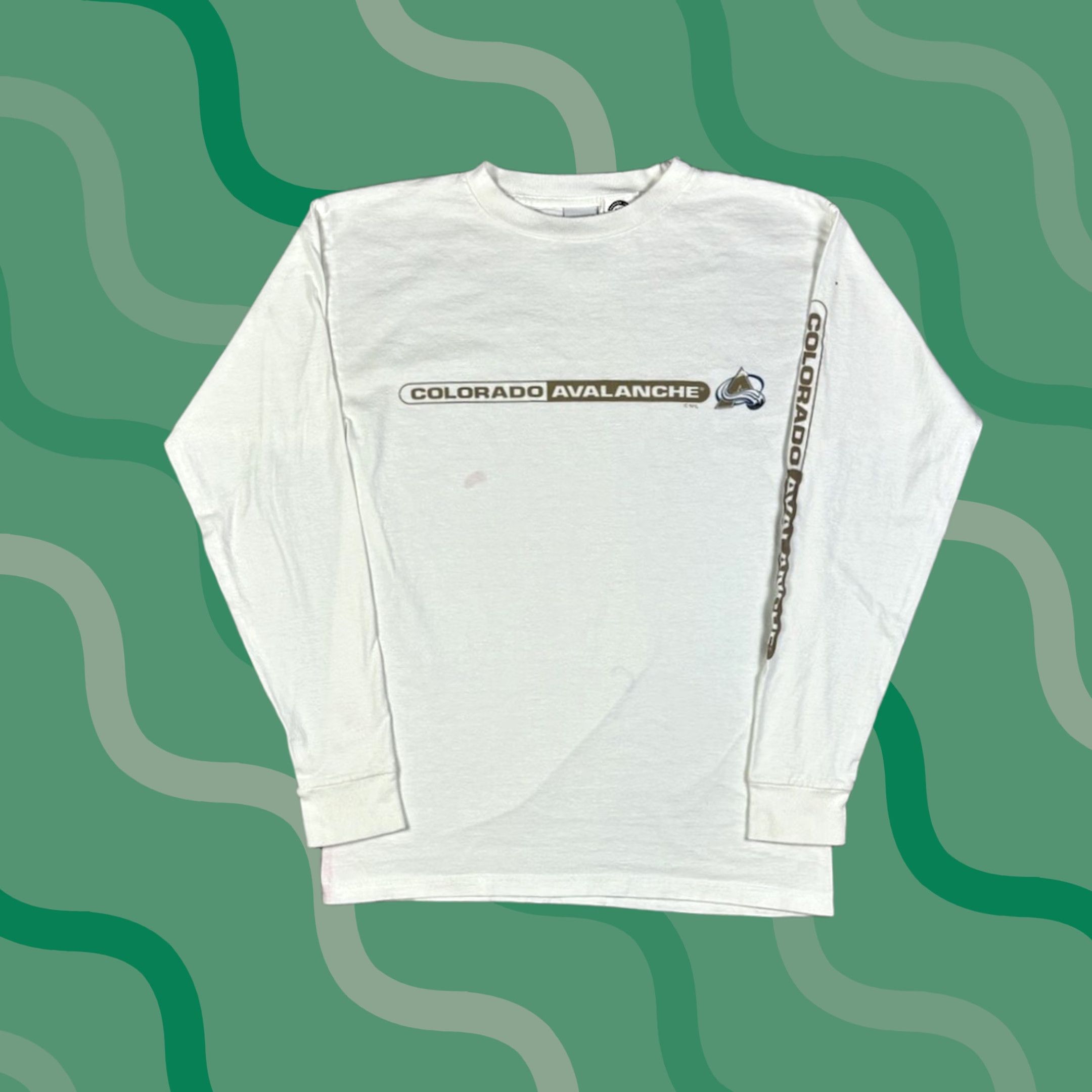 Avalanche VINTAGE CCM Calorado Avalanche Long sleeve T-Shirt Men M Graphic Print White Crew Neck 90s Sports Classic Size US M / EU 48-50 / 2 - 1 Thumbnail