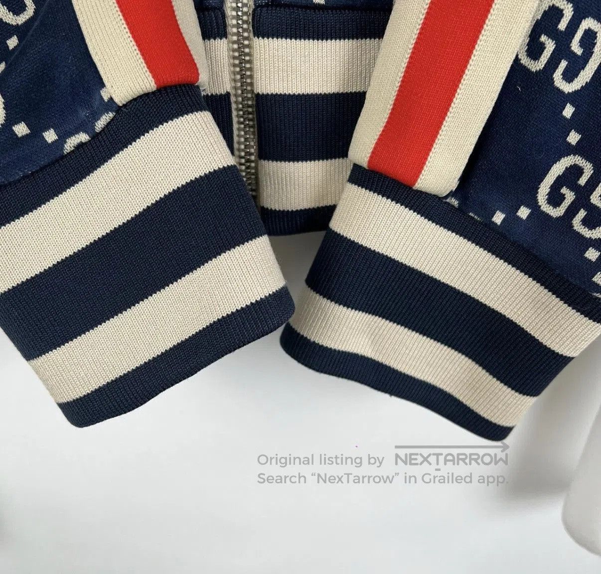 Gucci Blue GG Pattern Zip-Up Jacket Size S. Size US S / EU 44-46 / 1 - 6 Thumbnail