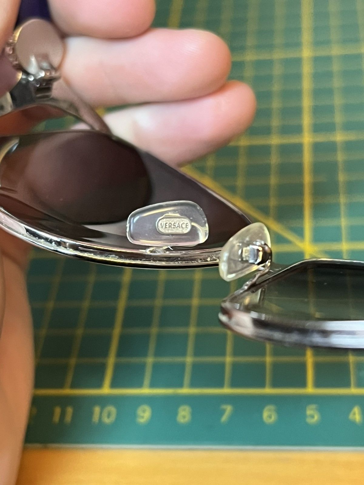 Versace Versace Red/Brown & Pink Medusa Icon Aviator Sunglasses Size ONE SIZE - 5 Thumbnail