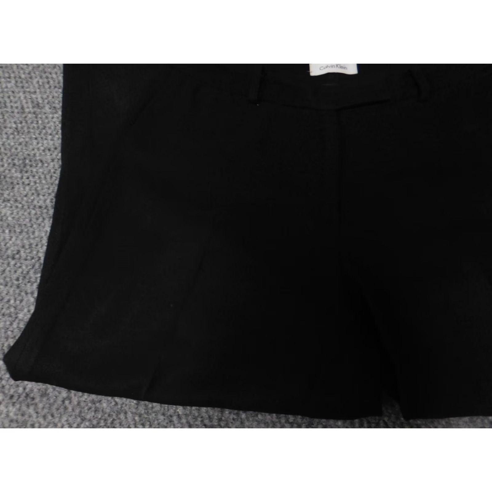 Calvin Klein Calvin Klein Womens Pants 6 Black Straight Casual Cotton Lyocell Knit Zipper Regular Inseam 28in Collegiate? Size 28" / US 6 / IT 42 - 2 Thumbnail