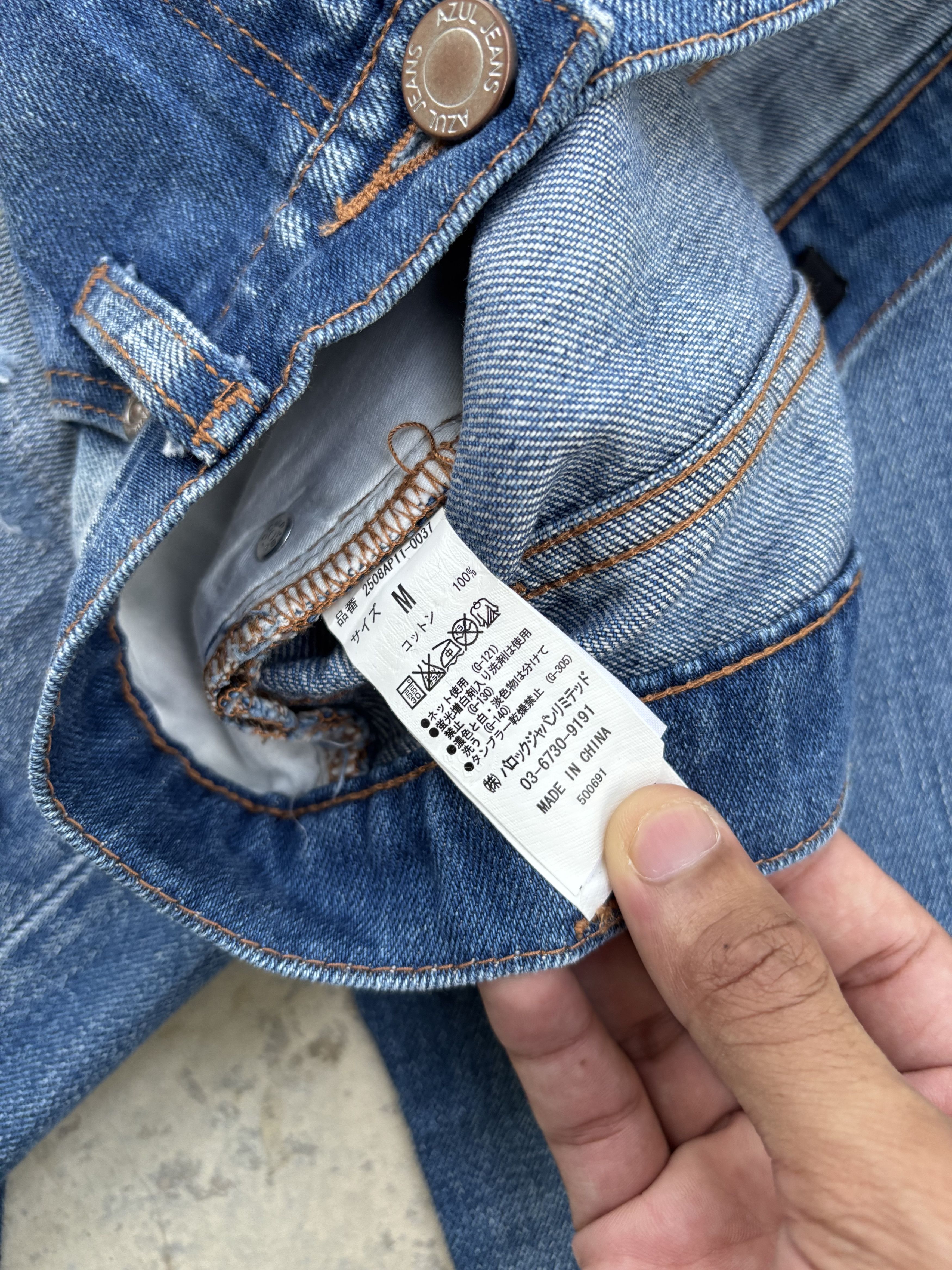 Japanese Brand × Jean × Kapital Vintage Azul By Moussy Patchwork Distressed Denim Jean Size US 31 - 9 Thumbnail