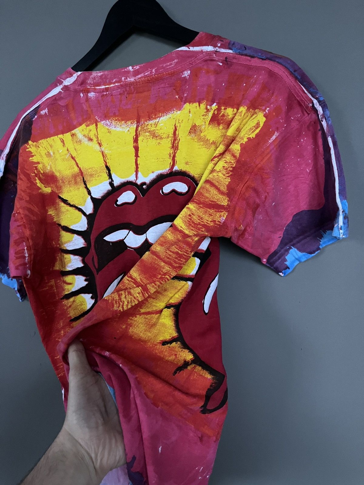 The Rolling Stones × Vintage The Rolling Stones Vintage Single Stitch Tie Dye T-shirt Size US L / EU 52-54 / 3 - 11 Thumbnail