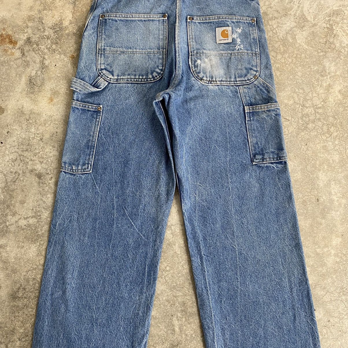 Carhartt Vintage Carhartt Faded Blue Carpenter Work Denim Jeans Size US 32 / EU 48 - 20 Thumbnail