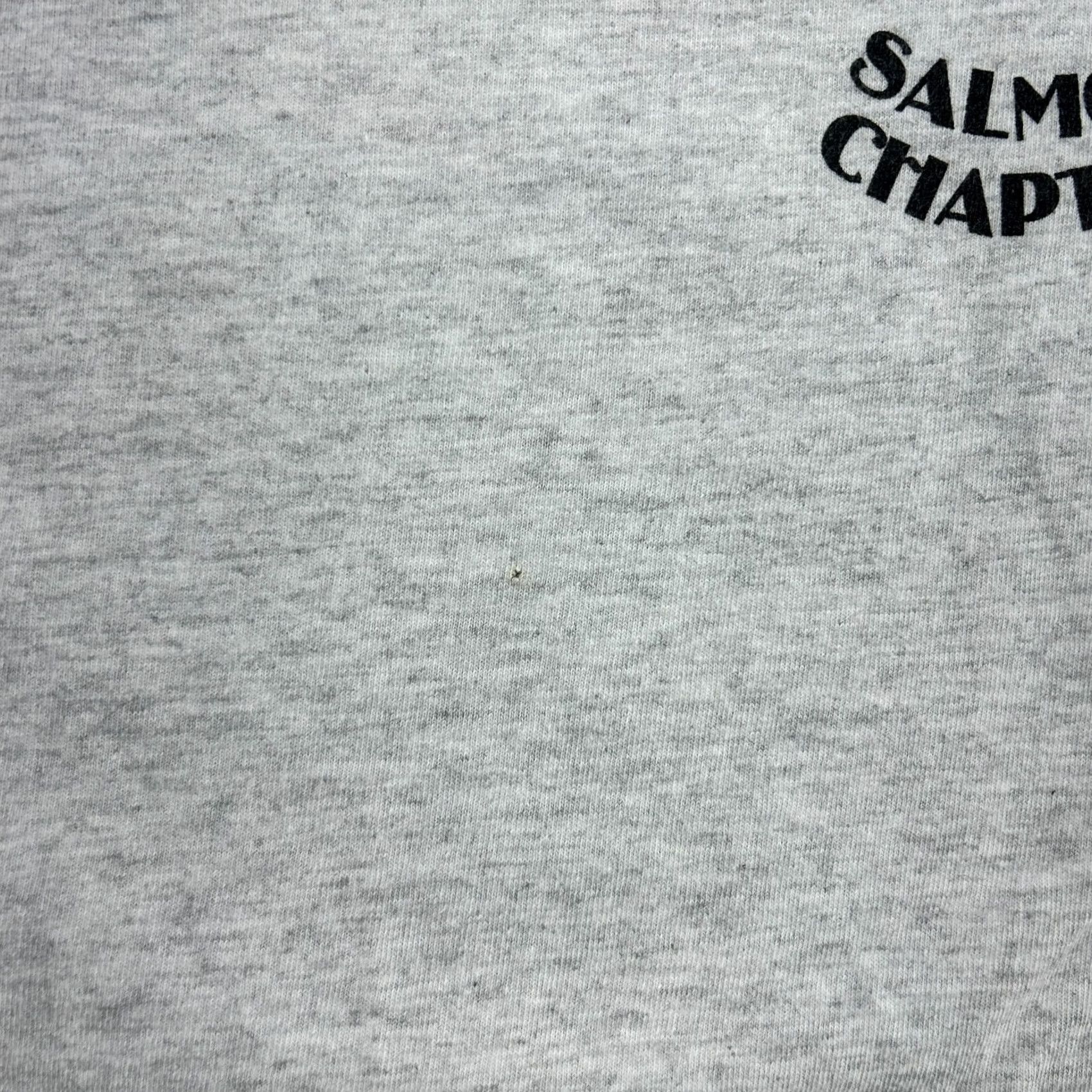 Jerzees VINTAGE Laebugten Salmon Chapter Shirt Mens L Grey Cotton Fishing Steelhead Y2K Size US L / EU 52-54 / 3 - 3 Thumbnail