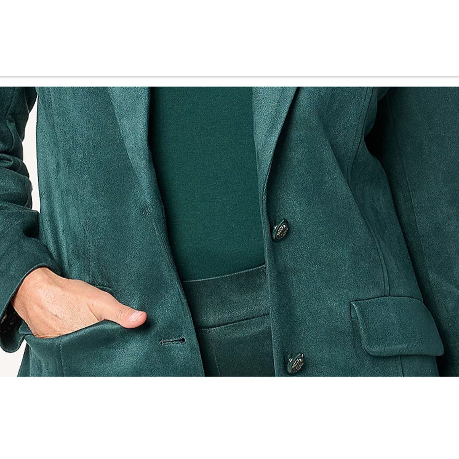 Isaac Mizrahi Isaac Mizrahi Live Estate Faux Sued Blazer Petite 1X A664243 Size XL / US 12-14 / IT 48-50 - 2 Thumbnail