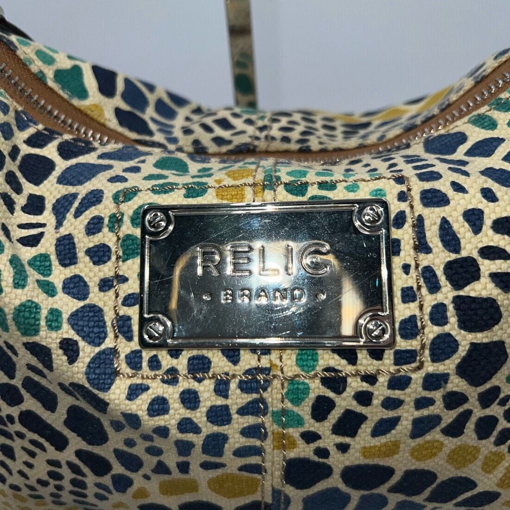 Relic Relic Colorful Mosaic Braided Handles Faux Leather Shoulder Bag Size ONE SIZE - 3 Thumbnail