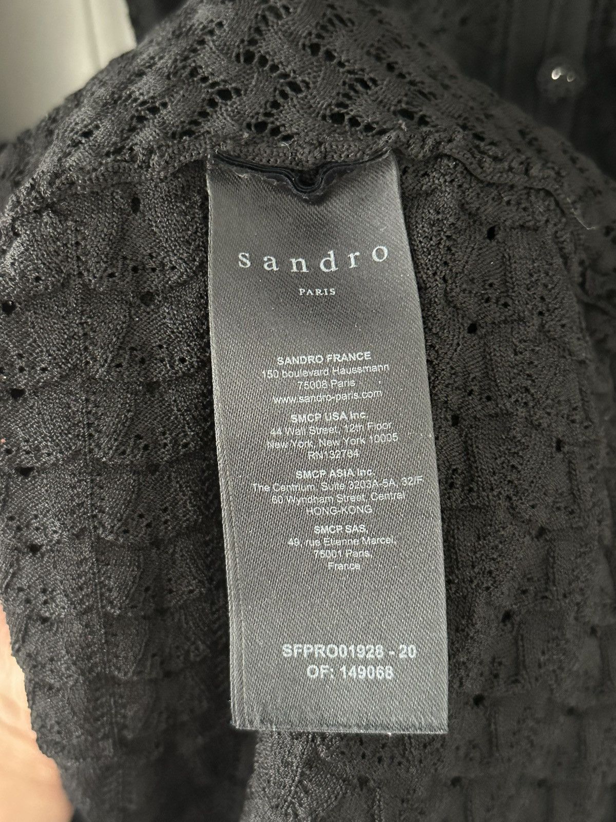 Designer × Sandro sandro black pointelle dress Size XS / US 0-2 / IT 36-38 - 12 Thumbnail