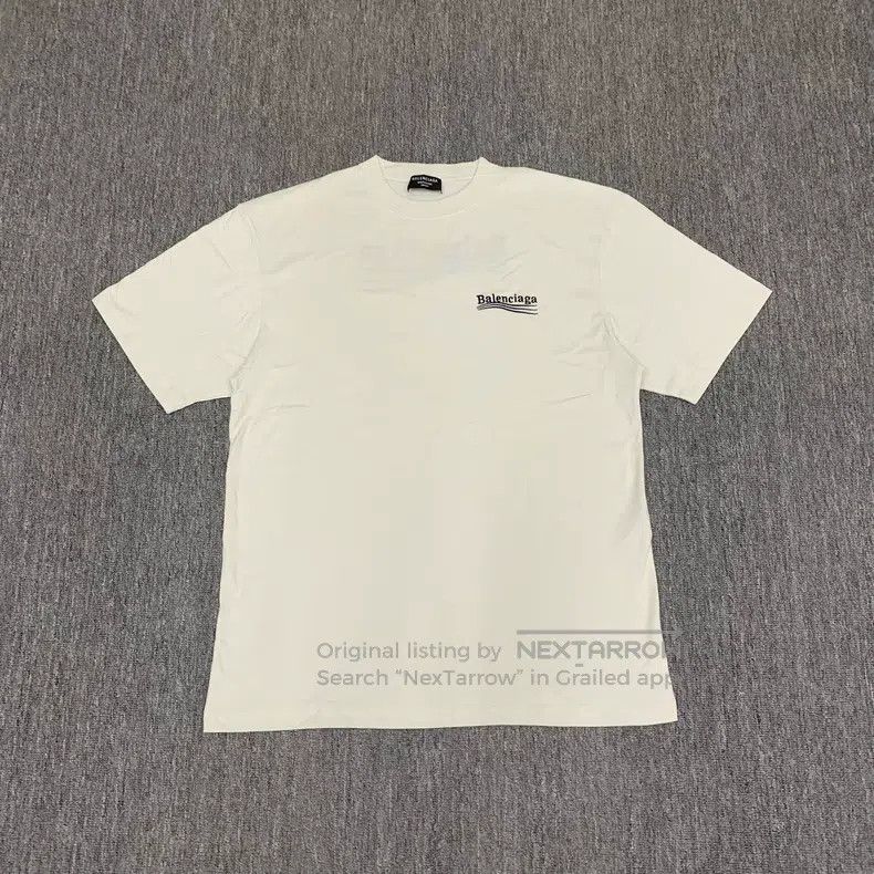 Balenciaga Beige Coke embroidered short-sleeve, size S