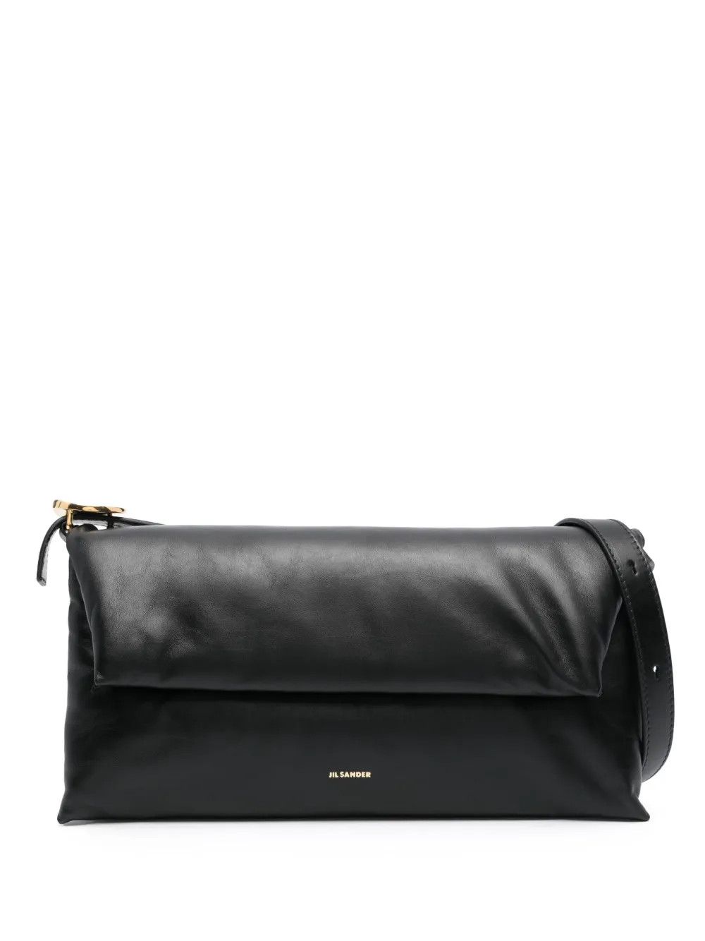 Jil Sander o1loc1c0426 Size:OS/Padded Leather Shoulder Bag in Black Size ONE SIZE - 1 Thumbnail