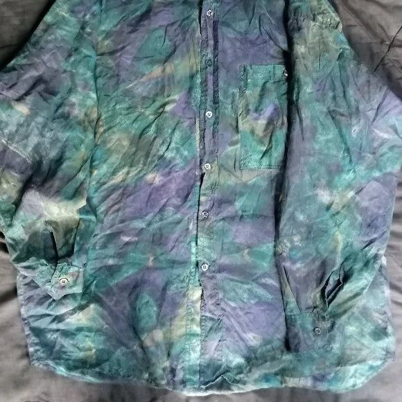 Other Vintage Protest Abstract Strokes Silk Shir Size US S / EU 44-46 / 1 - 3 Thumbnail