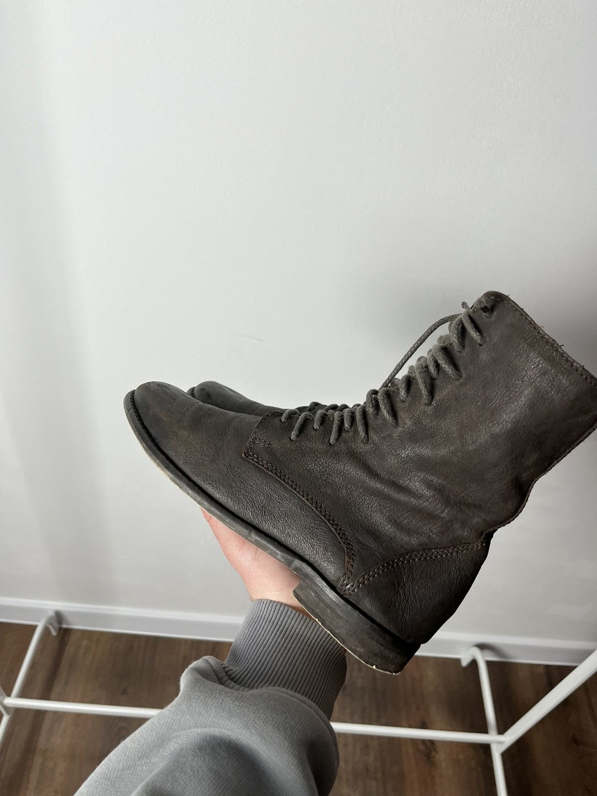 Japanese Brand × Vintage Vintage Avant-Garde Leather Lace-Up Biker Women’s Boots US 7 Size US 7 / IT 37 - 8 Thumbnail