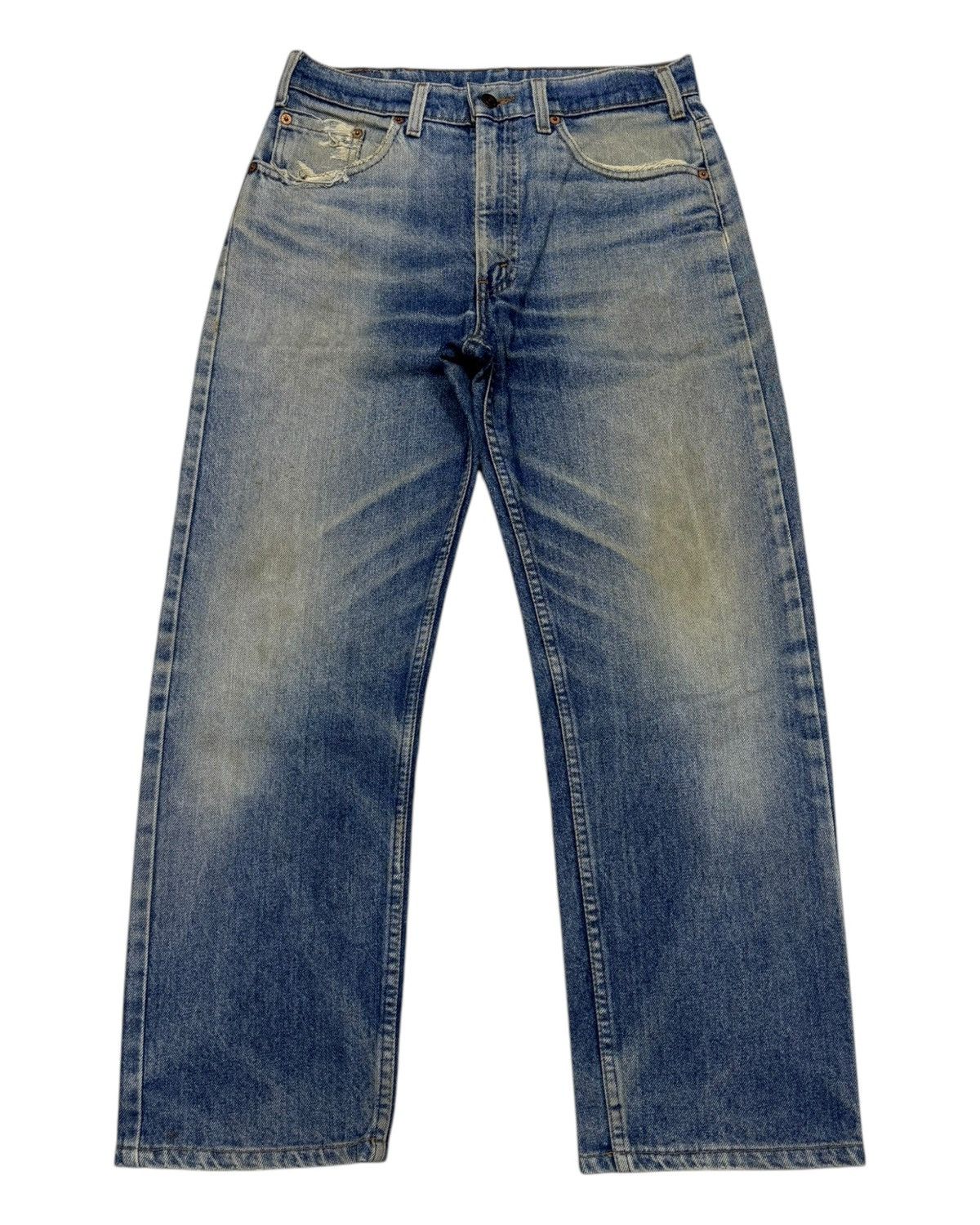 Levi's × Vintage 🔥Vintage Levis 505 Blue Wash Distressed Denim Jeans Size US 30 / EU 46 - 1 Thumbnail