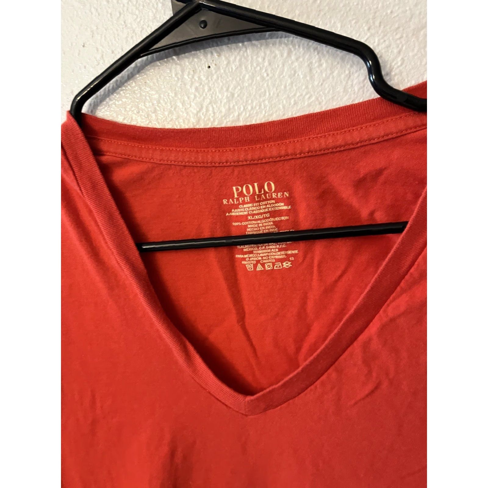 Polo Ralph Lauren Polo Ralph Lauren Sleep Shirt Men L Orange Cotton V-Neck Long Sleeve Classic Logo Mens Size US L / EU 52-54 / 3 - 2 Thumbnail