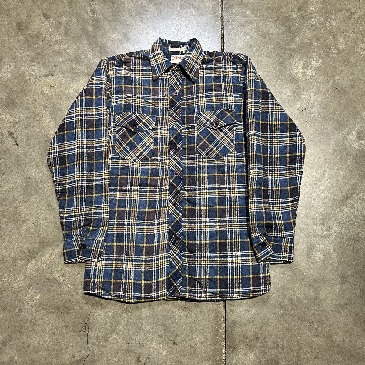 Sears Vintage Flannel Shirt Jacket Quilted Shacket Button Up 70s Size US S / EU 44-46 / 1 - 1 Thumbnail